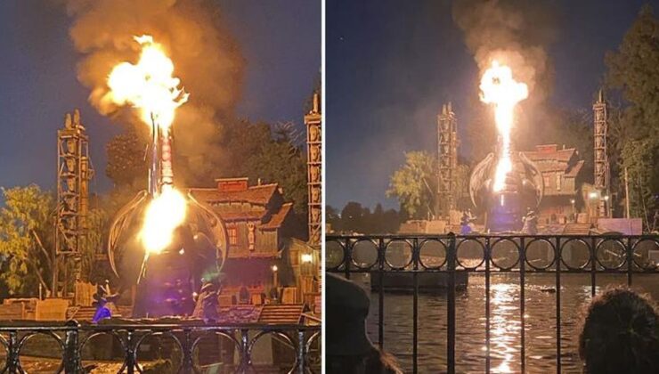 Disneyland’da yangın paniği! Şov sırasında alevlerin yükselmesi kaygı dolu anlar yaşattı