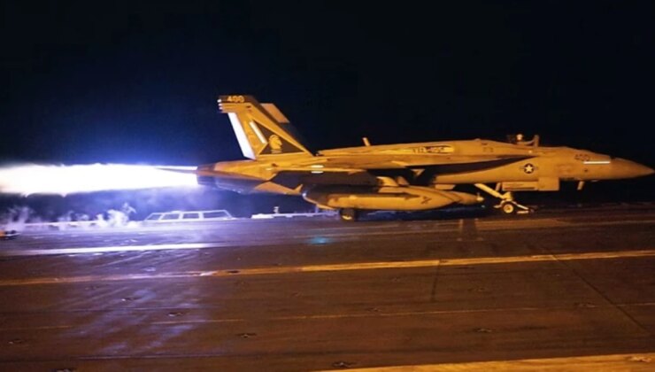 ABD ve İngiltere’ye ilişkin savaş uçakları Yemen’i vurdu