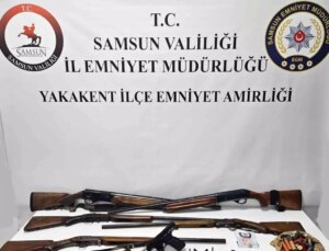 Samsun’da Ruhsatsız Silah ve Mermi Ele Geçirildi